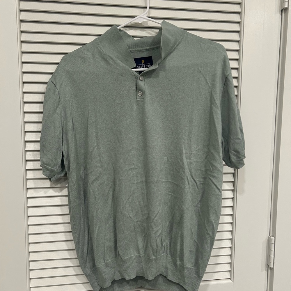 Stafford Green Polo Shirt Casual Lightweight